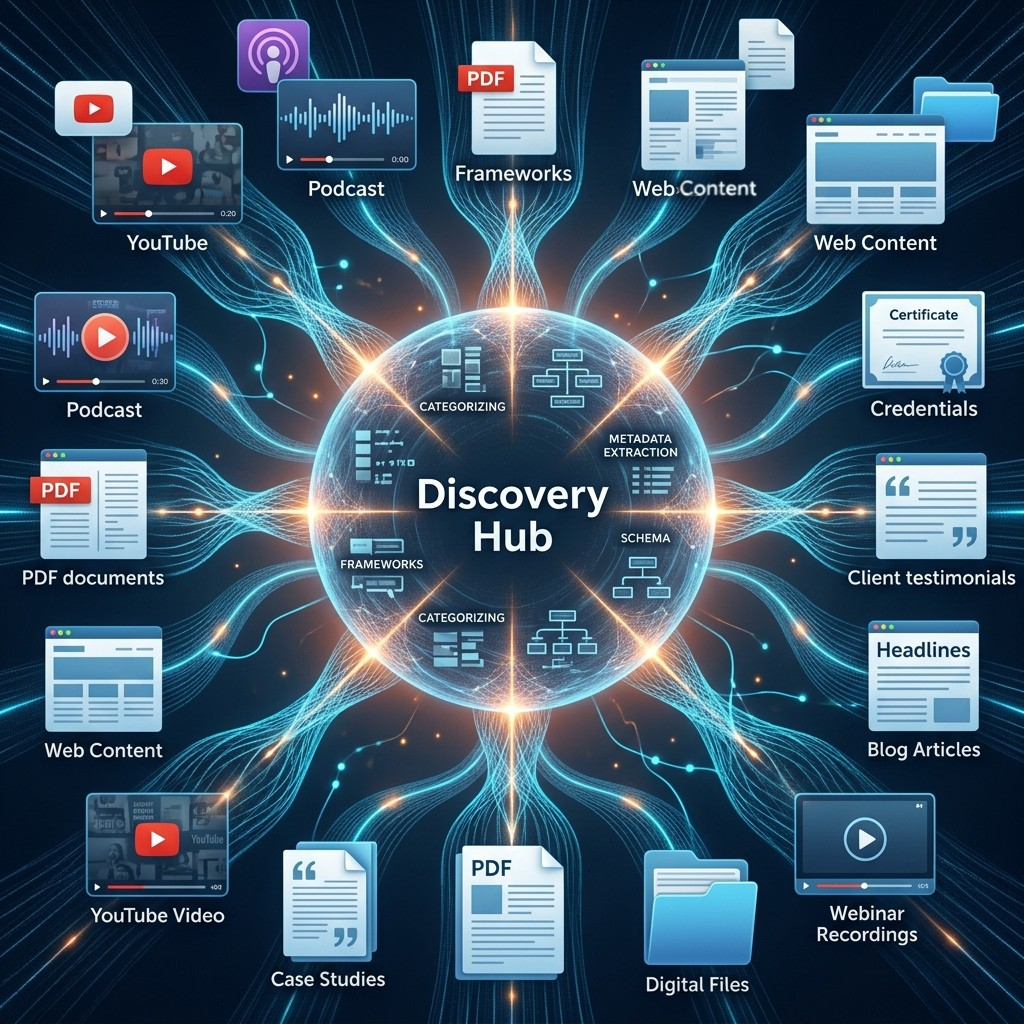Discovery Hub connecting various content types